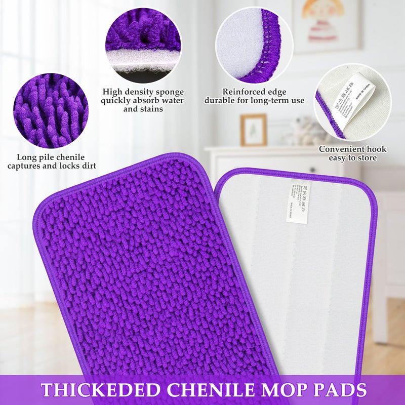 PAPCLEAN Microfiber Mop Pads for Swiffer PowerMop: Papclean Wet Dry Mopping Pads Refill Floor Cleaner - 6 Pcs Reusable Cloths for 13"" -15"" Power Mop Wood Multi-Surface Floor Cleaning - Image 4